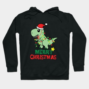 Santa dinosaur, Minimalist Santa Claus Hoodie